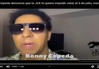 Jugando con candela? Junta Central Electoral también le jode su derecho al artista Bonny Cepeda; Vídeo