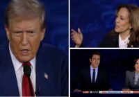 Presidente Donald Trump debate con David Muir, Kamala Harris y Linsey Davis y los noquea a los tres