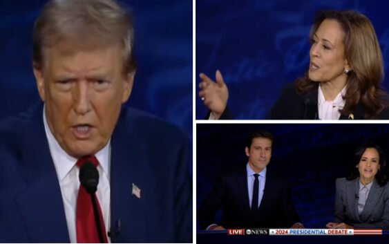 Presidente Donald Trump debate con David Muir, Kamala Harris y Linsey Davis y los noquea a los tres