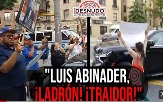 Luis Abinader es recibido con «euforia» en Nueva York al grito de “ladrón” y “vende patria”; Vídeos