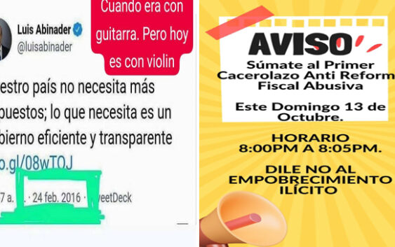 Esta noche el «Primer Cacerolazo» contra Bombazo fiscal (subida de impuestos) de Abinader; Vídeo