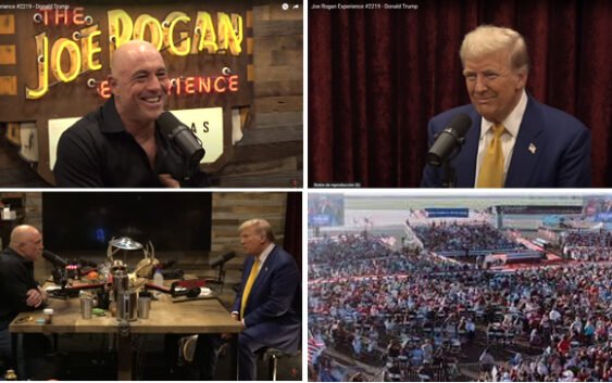 Presidente Trump demuestra a «Risa Loca» cansancio con rally y sentándose 3 horas con Joe Rogan en Texas; Vídeo