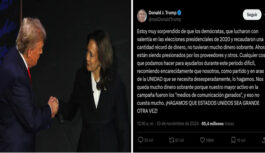 Presidente Donald Trump ofrece auxilio a Kamala Harris tras quiebra; Quedó con US$ 20 MM en deuda; Vídeos